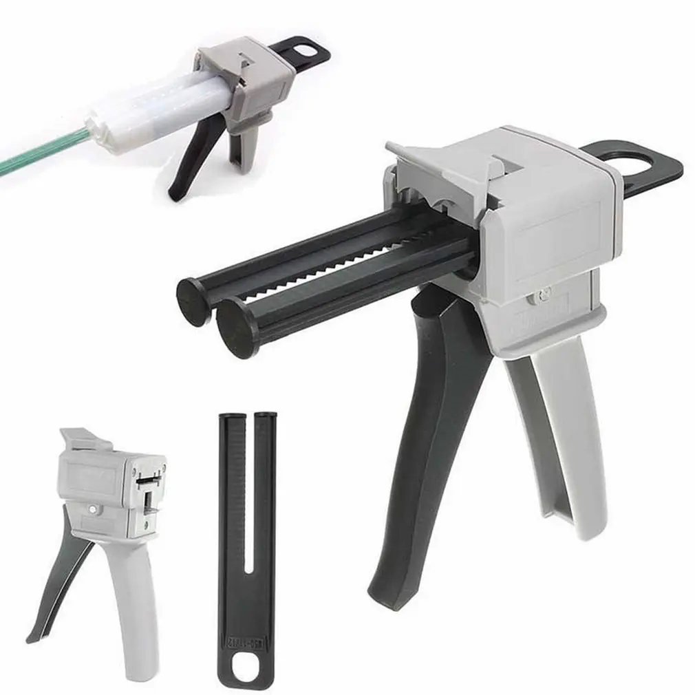 

NEW Manual Caulking Gun Dispenser 50ml 2 Component AB Epoxy Sealant Glue Gun Applicator Glue Adhensive Squeeze Mixed 1:1 2:1