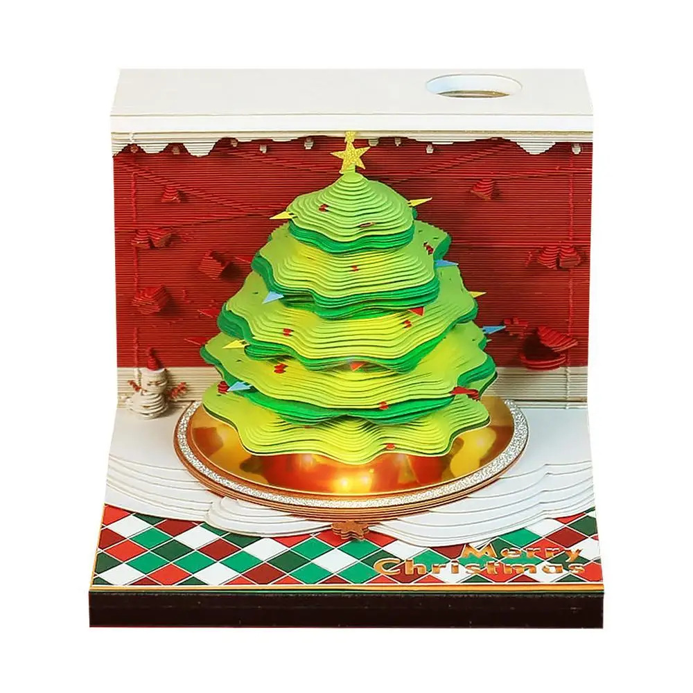 3D Carving Art Memo Pad With Light - Christmas Tree Notepad, DIY Creative Christmas, New Year, Birthday Gifts, And Home Decor
3D Carving Art Memo Pad With Light - Christmas Tree Notepad, DIY Creative Christmas, New Year, Birthday Gifts, And Home Decor