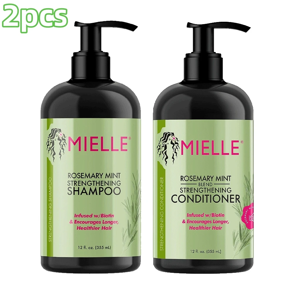 

Mielle Organics Rosemary Mint Strengthening Shampoo and Conditioner 355ml Moisturizing Nourishing Repair Damaged Hair