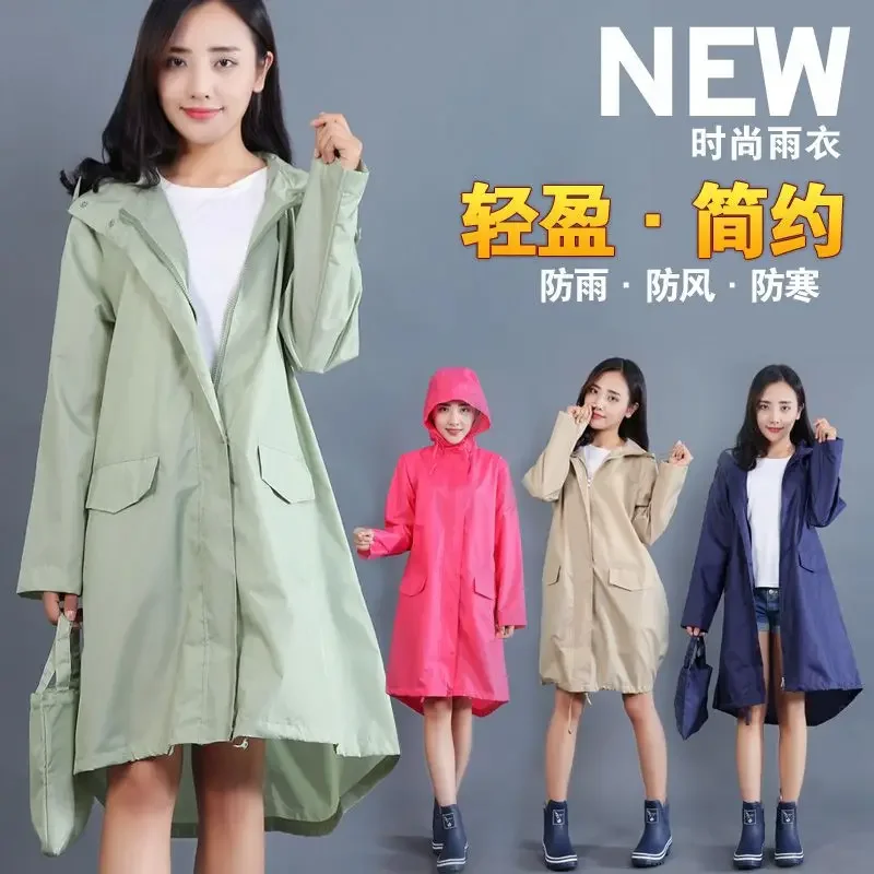 

Fashion Adult Light Long Hiking Korean Lovely Waterproof Raincoat Single Coat Windbreaker Portable Poncho