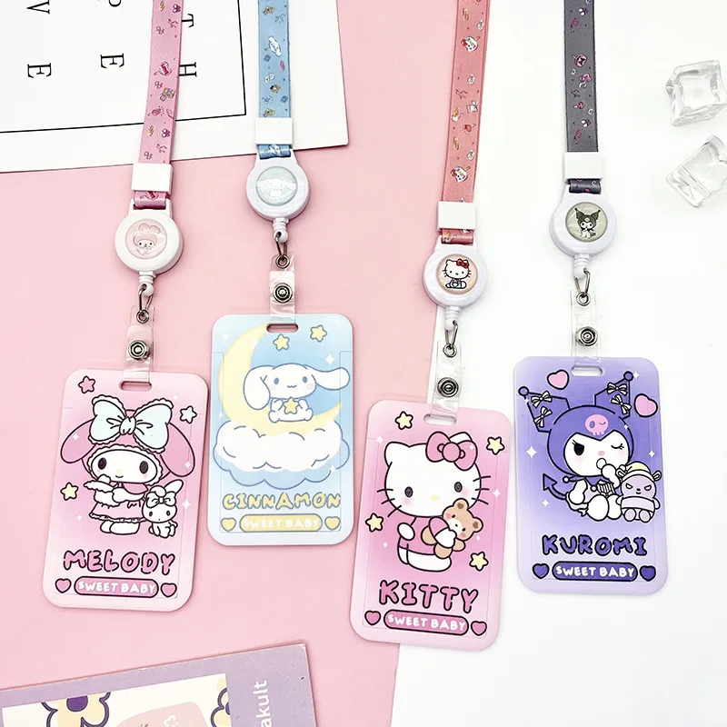 Sanrio My Melody Kuromi Cinnamoroll Card Cover Cute Cartoon Work Bus Card Holder with Lanyard Retractable Buckle Pendant Gift
Sanrio My Melody Kuromi Cinnamoroll Card Cover Cute Cartoon Work Bus Card Holder with Lanyard Retractable Buckle Pendant Gift