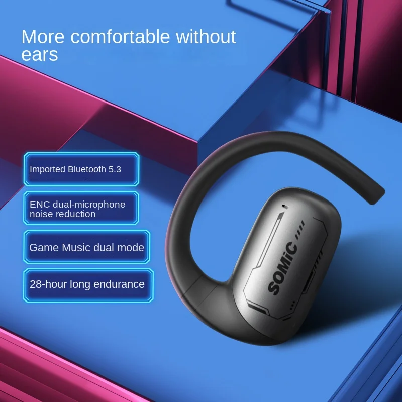 Somic/Somic E1 Wireless ENC Noise Reduction Non in-Ear Bluetooth 5.3 Wireless Game Music Dual-Mode Headset
Somic/Somic E1 Wireless ENC Noise Reduction Non in-Ear Bluetooth 5.3 Wireless Game Music Dual-Mode Headset