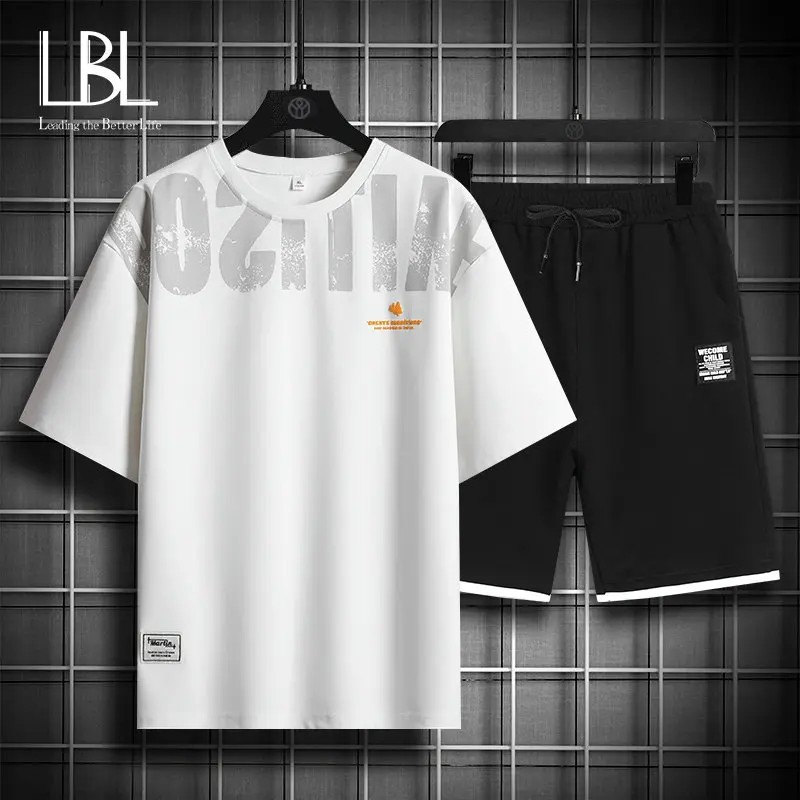 New Men Short Sleeve Set Casual Letter Printed Loose Men's 2 Peice Sets Summer Fashion Street Hip Hop Leisure Sports Men Clothes
New Men Short Sleeve Set Casual Letter Printed Loose Men's 2 Peice Sets Summer Fashion Street Hip Hop Leisure Sports Men Clothes