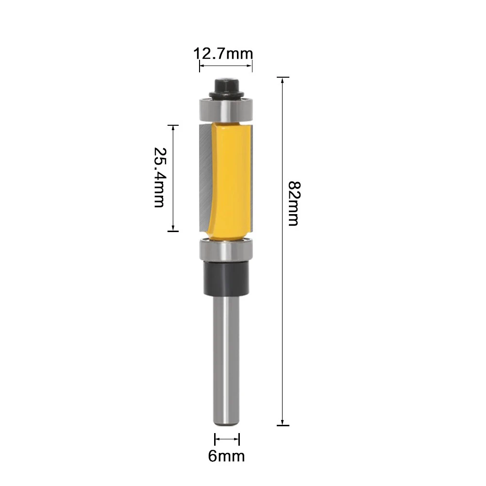Milling Cutter Router Bit Power Tools Accessories 45# Steel 6mm Shank Double Bearing End Mill Woodworking Trimming Cutter
Milling Cutter Router Bit Power Tools Accessories 45# Steel 6mm Shank Double Bearing End Mill Woodworking Trimming Cutter