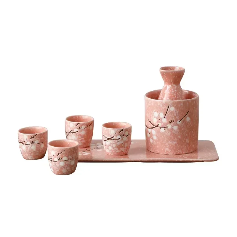 

Restaurant Tray Rice Barware White Pot Drinkware Set Sake Wine Cup Sushi Small Warmer Ceramic Creative Japanese