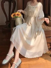 QWEEK Fairy Dress Women Vintage Elegant Designer Chiffon Lace Princess Dresses Korean Style Mori Soft Girl Robes Female 2022
QWEEK Fairy Dress Women Vintage Elegant Designer Chiffon Lace Princess Dresses Korean Style Mori Soft Girl Robes Female 2022