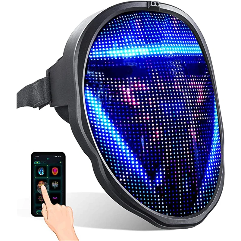 Bluetooth App Controls Led Face Mask With Smart Mask App For Halloween, Christmas, New Year Party Gifts
Bluetooth App Controls Led Face Mask With Smart Mask App For Halloween, Christmas, New Year Party Gifts