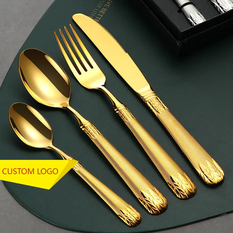 Personalized Engraved Name 4Pcs Dinnerware Stainless Steel Flat Wheat Ears Handle Dinner Knife Fork Cutlery Set
Personalized Engraved Name 4Pcs Dinnerware Stainless Steel Flat Wheat Ears Handle Dinner Knife Fork Cutlery Set