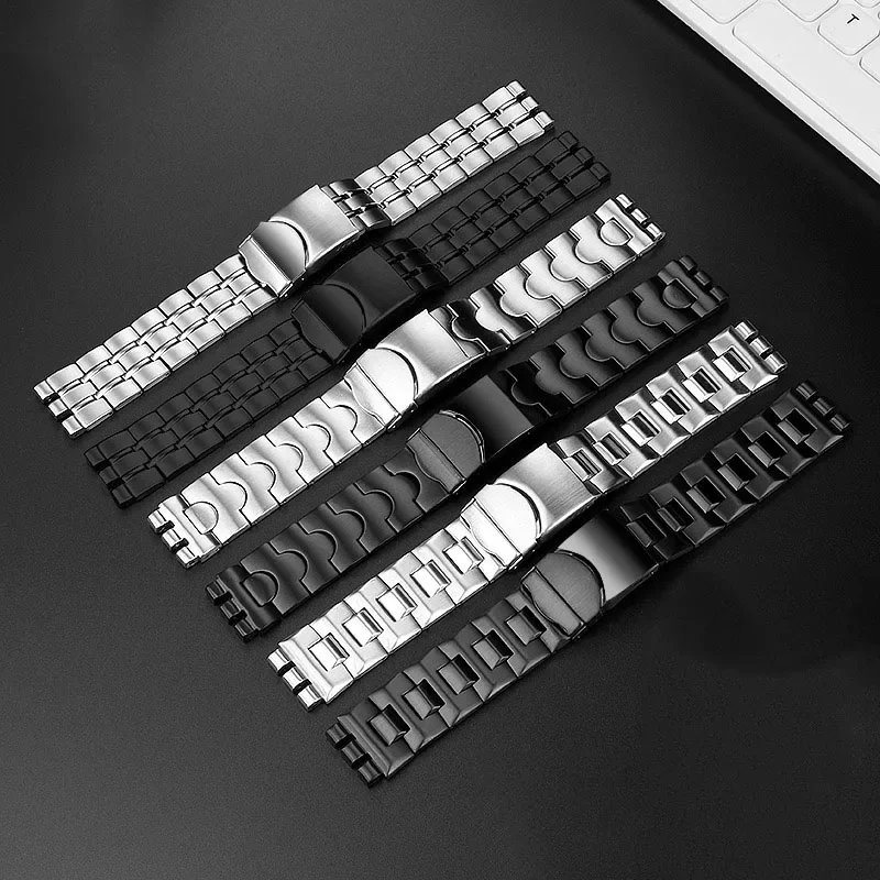Watch Accessories for Swatch YCS YAS YGS Silver Black Solid Stainless Steel Watchband Men's /Women's Metal 17MM 19MM 21MM
Watch Accessories for Swatch YCS YAS YGS Silver Black Solid Stainless Steel Watchband Men's /Women's Metal 17MM 19MM 21MM