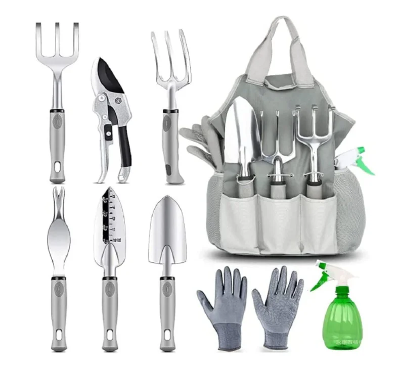 9 Pcs Aluminum Alloy Garden Tools And Watering Set Heavy Duty Hand Tool Kit With Ergonomic Handles
9 Pcs Aluminum Alloy Garden Tools And Watering Set Heavy Duty Hand Tool Kit With Ergonomic Handles