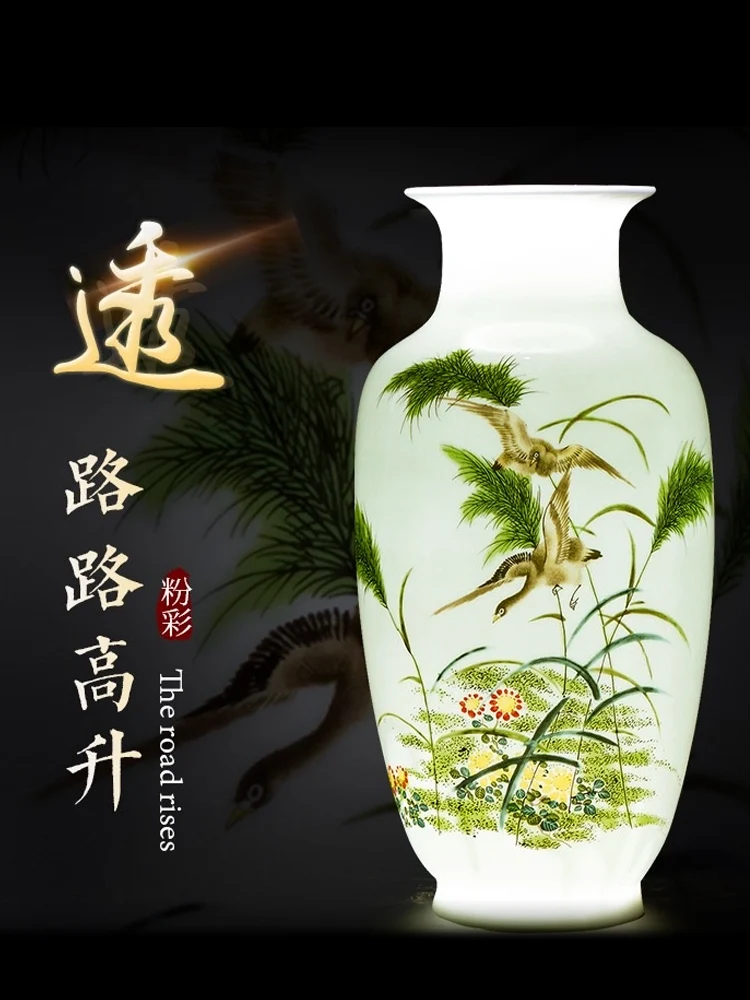 

Ceramic Vase Decoration New Chinese Style Home Living Room Curio Shelves Flower Arrangement Dried Flower Ornament Crafts