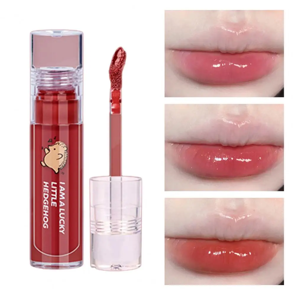

Brush Tip Lip Gloss Long-lasting Hydrating Lip Glow Oil with Brush Tip for Precise Application for Plumper for Shiny