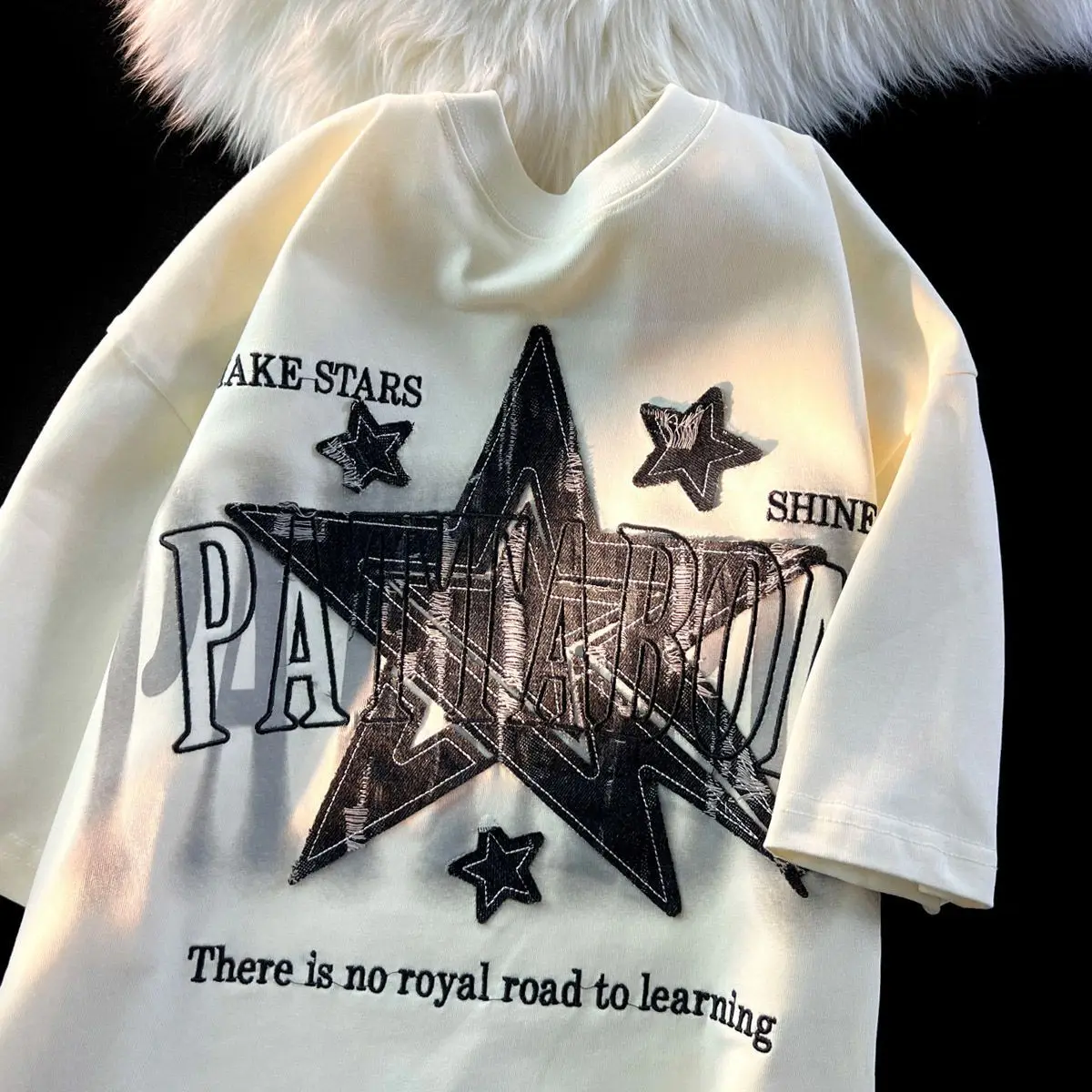Cotton American retro high street embroidered stars short sleeve t-shirt women summer 2024 loose half sleeve top ins
Cotton American retro high street embroidered stars short sleeve t-shirt women summer 2024 loose half sleeve top ins