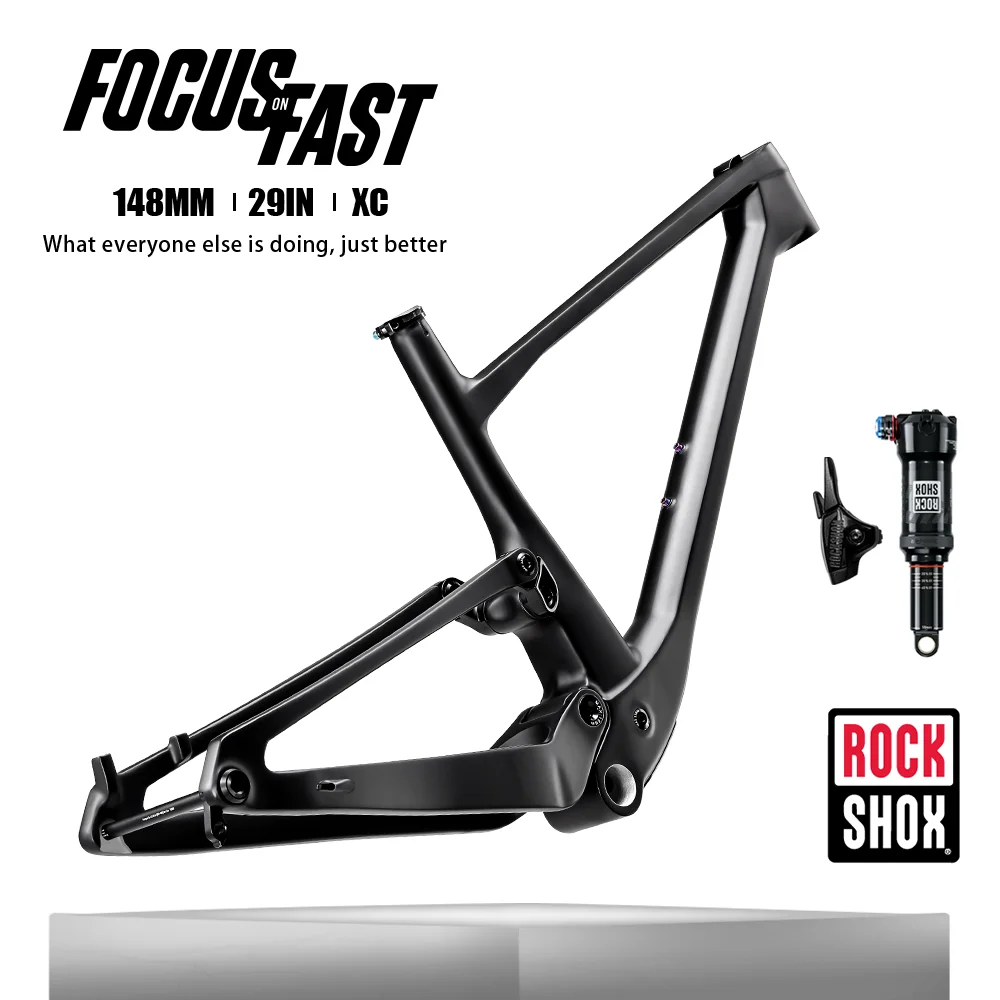 2023 Lexon New 29 Full Suspension Carbon MTB Frame Boost 148mm Integrated Trunnion Shock XC Trail Mountain Bicycle Frame
2023 Lexon New 29 Full Suspension Carbon MTB Frame Boost 148mm Integrated Trunnion Shock XC Trail Mountain Bicycle Frame