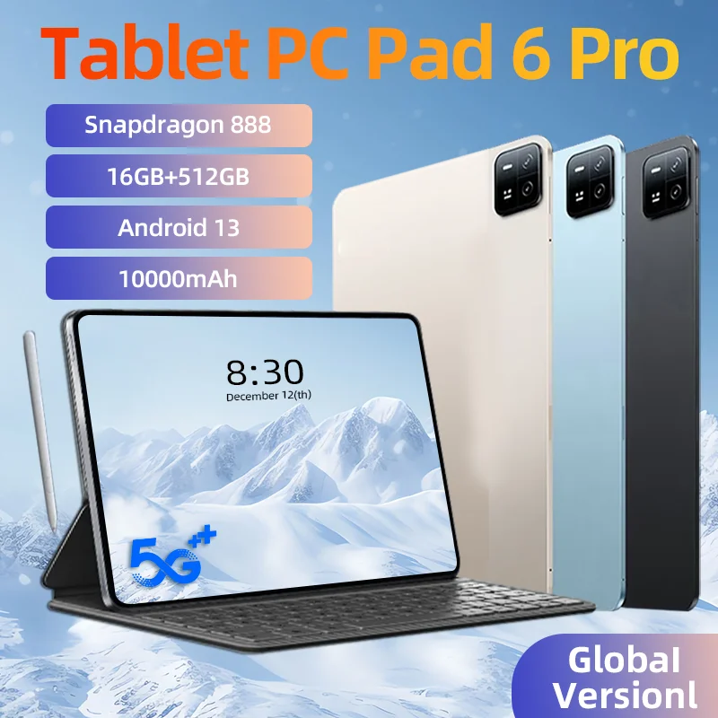 Оригинальный планшетофон 2024 дюймов, планшетофон 6 Pro, Snapdragon 888, 10000 мАч, Android 512, ОЗУ 16 Гб ПЗУ, ГБ, телефон с экраном дюйма HD, 4K, Wi-Fi, Mi
Оригинальный планшетофон 2024 дюймов, планшетофон 6 Pro, Snapdragon 888, 10000 мАч, Android 512, ОЗУ 16 Гб ПЗУ, ГБ, телефон с экраном дюйма HD, 4K, Wi-Fi, Mi
