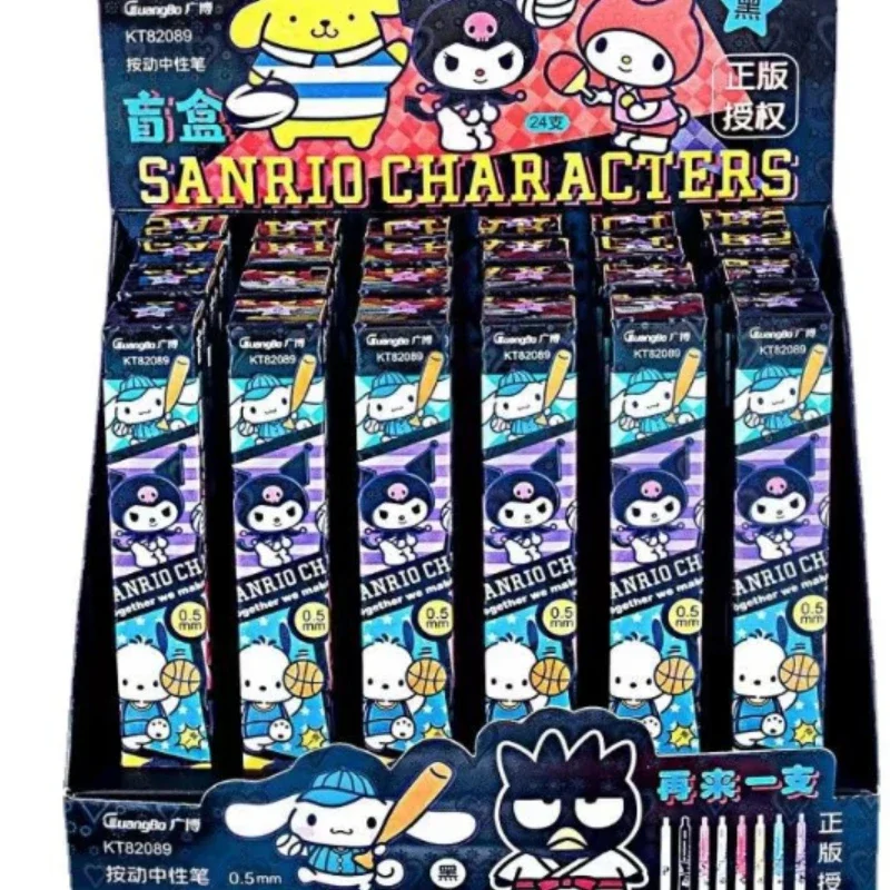 

24/full box Sanrio kawaii animation series my melody Kuromi creative high value cute girl gel pen blind box student gift