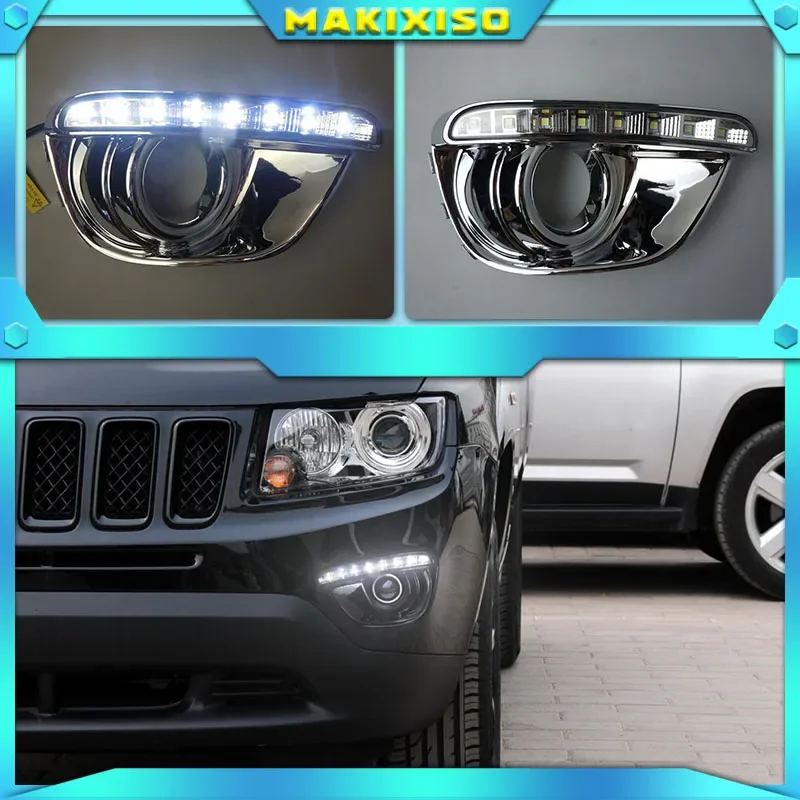 2PCS Daytime running light For Jeep Compass 2013 2014 dynamic yellow turn Signal Light style Relay 12V LED car DRL fog lamp
2PCS Daytime running light For Jeep Compass 2013 2014 dynamic yellow turn Signal Light style Relay 12V LED car DRL fog lamp