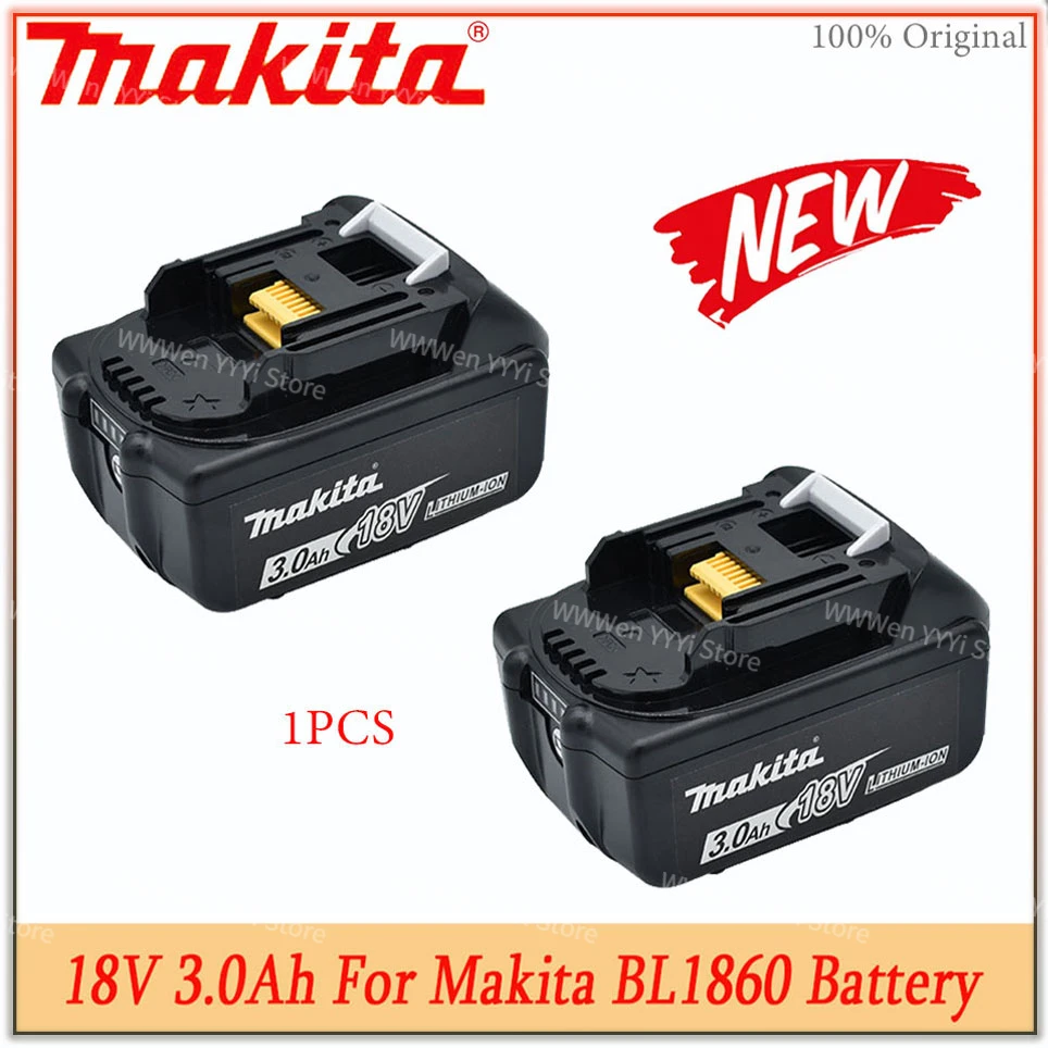 Makita 3.0Ah 18V Original Rechargeable Li-Ion Battery For BL1830 BL1815 BL1860 BL1840 194205-3 Replacement Power Tools Battery
Makita 3.0Ah 18V Original Rechargeable Li-Ion Battery For BL1830 BL1815 BL1860 BL1840 194205-3 Replacement Power Tools Battery