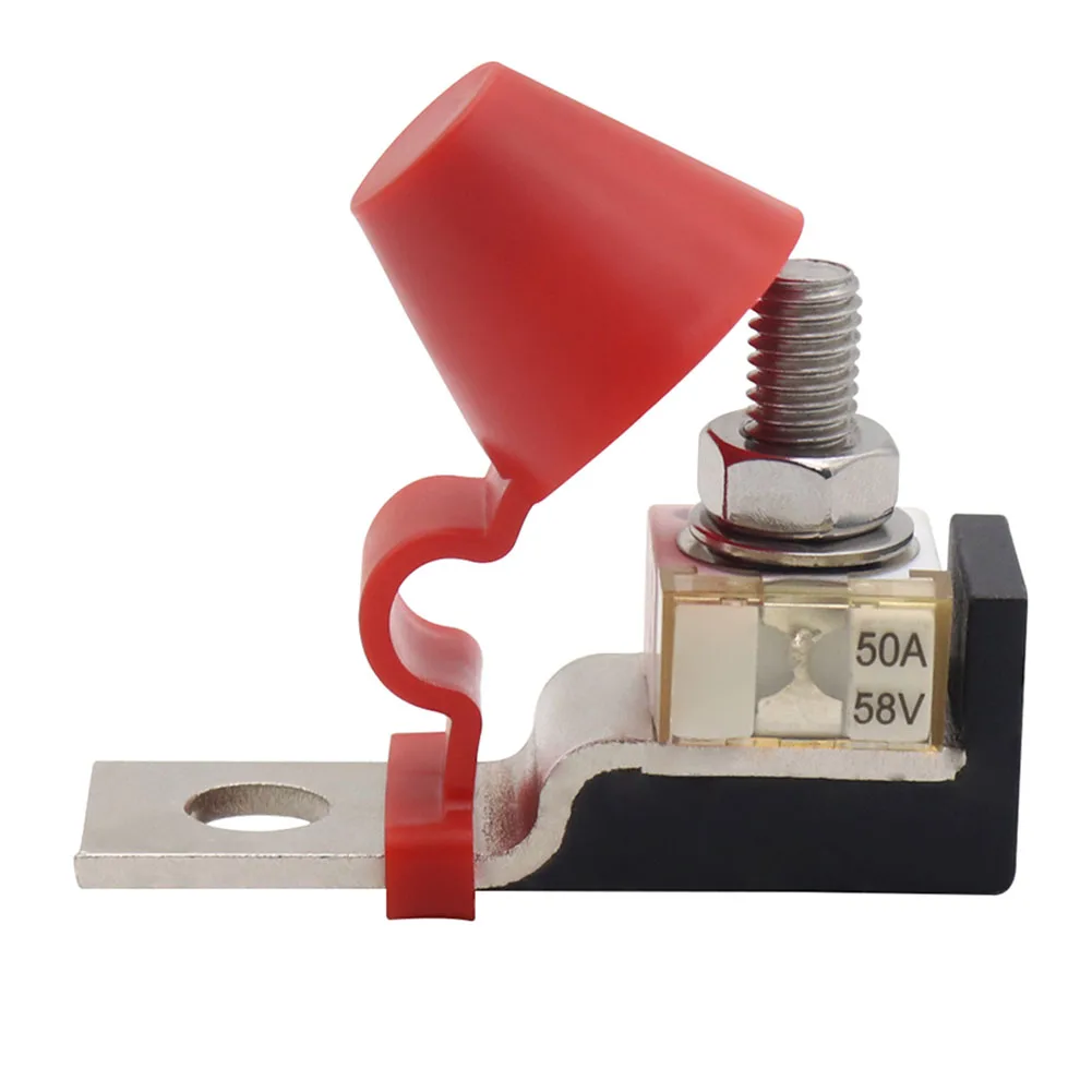 Kit Fuse Holder 100A 150A 200A 250A 300A 58V 6x2x4.7cm For Car Marine Boat M8 X1.25 Red Insulating Cap Terminal
Kit Fuse Holder 100A 150A 200A 250A 300A 58V 6x2x4.7cm For Car Marine Boat M8 X1.25 Red Insulating Cap Terminal