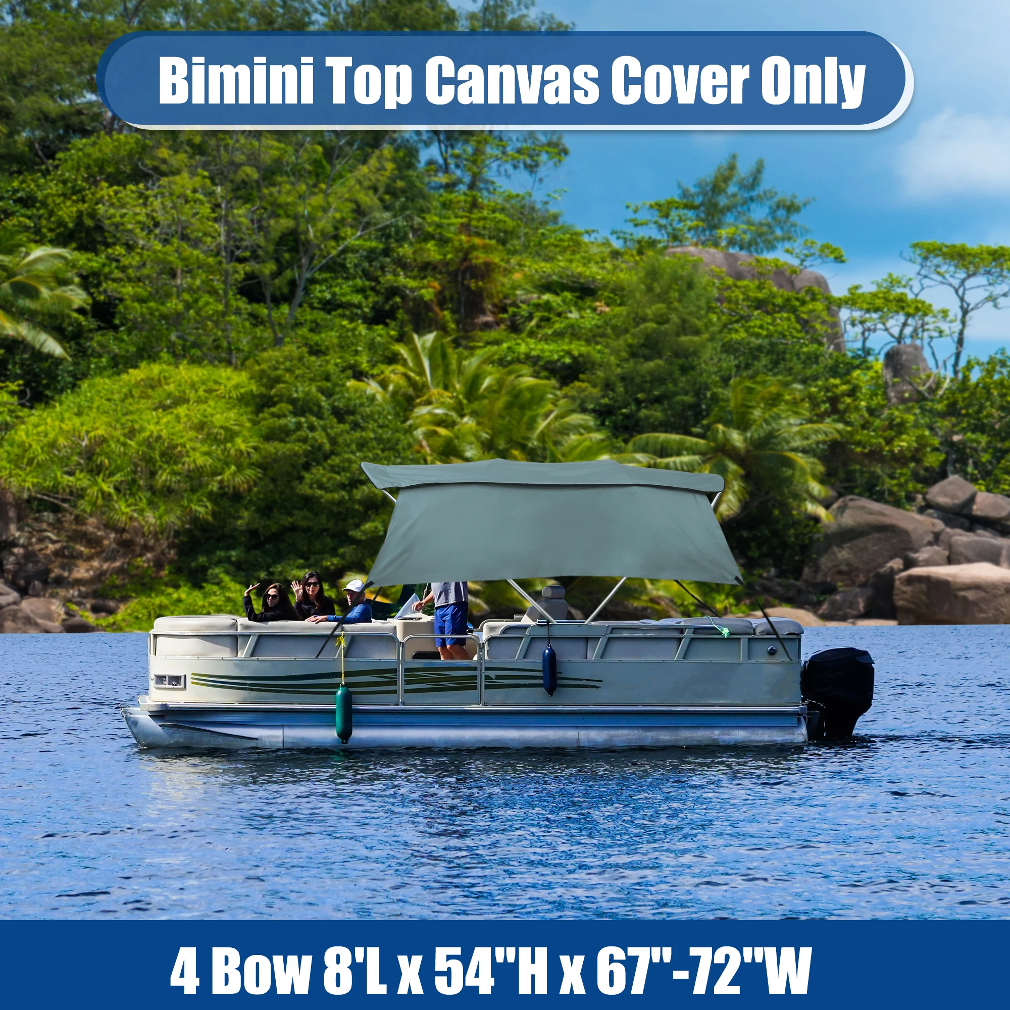 X Autohaux 4 Bow Bimini Top Canvas Cover Boot Cover 600D Boat Cover with Detachable Side Storage Boot Canvas ONLY NO Frame
X Autohaux 4 Bow Bimini Top Canvas Cover Boot Cover 600D Boat Cover with Detachable Side Storage Boot Canvas ONLY NO Frame