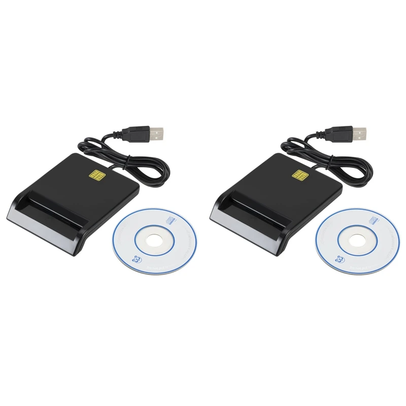 

2X Universal Smart Card Reader For Bank Card Card ID CAC DNIE ATM IC SIM Card Reader For Android Phones And Tablet