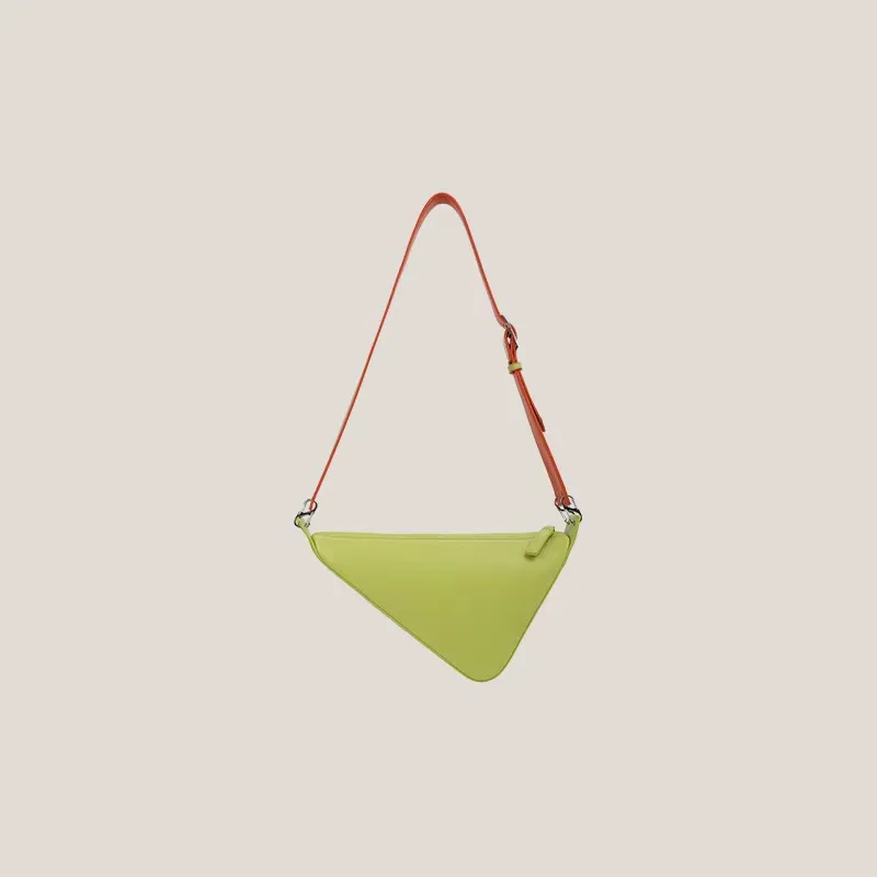 

ins new niche design wideband crossbody bag popular hot triangle armpit bag chest bag Korean version contrasting color tote bag