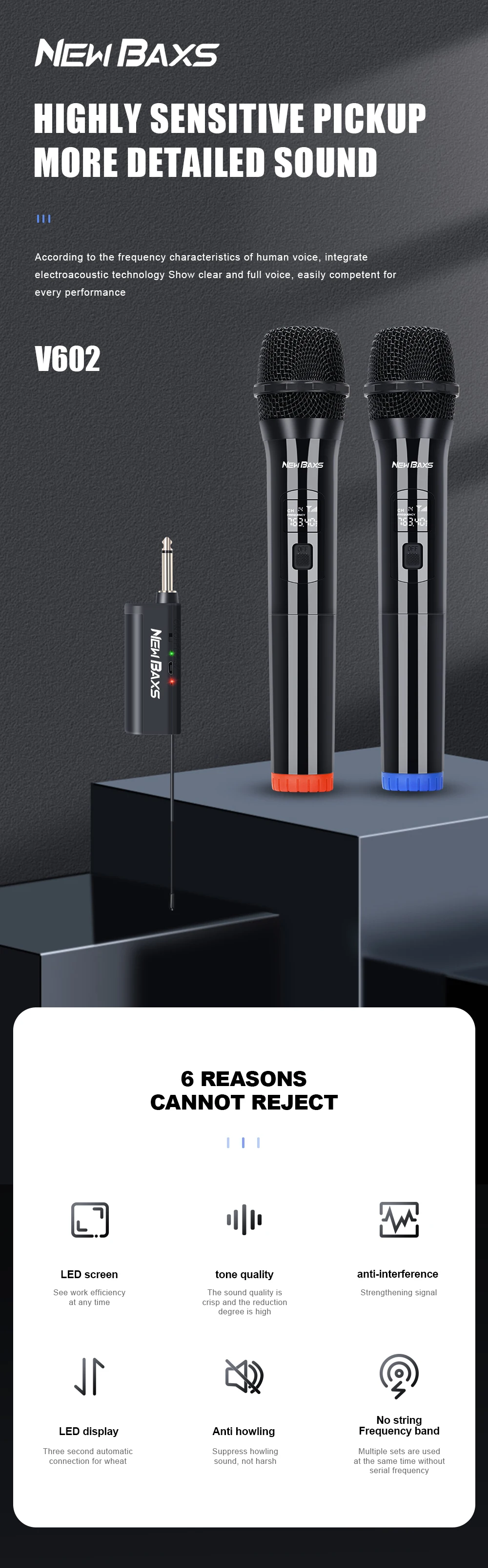 Wireless Microphone Dynamic Handheld Microphones Karaoke Microphone Mic with Rechargeable Receiver for Wedding Party Church Club Wireless Microphone Dynamic Handheld Microphones Karaoke Microphone Mic with Rechargeable Receiver for Wedding Party Church Club