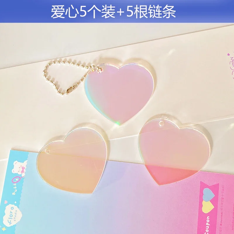 10pcs Laser Color Acrylic Plate DIY Polco Kpop Guka Girl Stickers Children's DIY Gift Photocard with Chain Korean Stationery
10pcs Laser Color Acrylic Plate DIY Polco Kpop Guka Girl Stickers Children's DIY Gift Photocard with Chain Korean Stationery