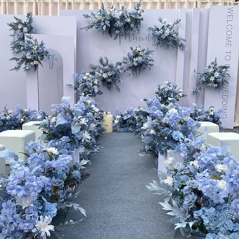 Haze Blue Artificial Flower Wedding Arrangement Simulation Road Lead Flower Ball Romantic Arch Layout Fake Plant Wall Decoration
Haze Blue Artificial Flower Wedding Arrangement Simulation Road Lead Flower Ball Romantic Arch Layout Fake Plant Wall Decoration