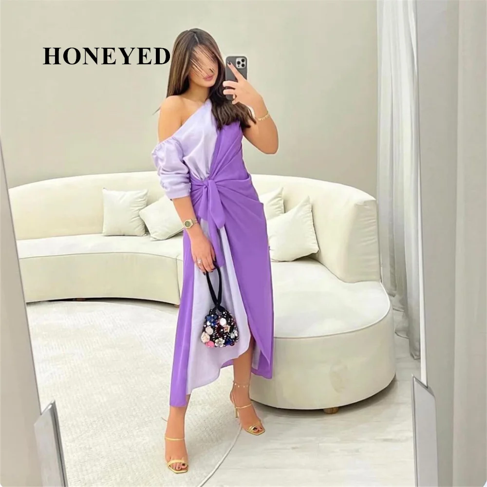 HoneyedFashion One Shoulder Short Sleeve Off The Shoulder A Line Evening Dress Tea Length Long Elegant Formal Prom Gown New 2023
HoneyedFashion One Shoulder Short Sleeve Off The Shoulder A Line Evening Dress Tea Length Long Elegant Formal Prom Gown New 2023