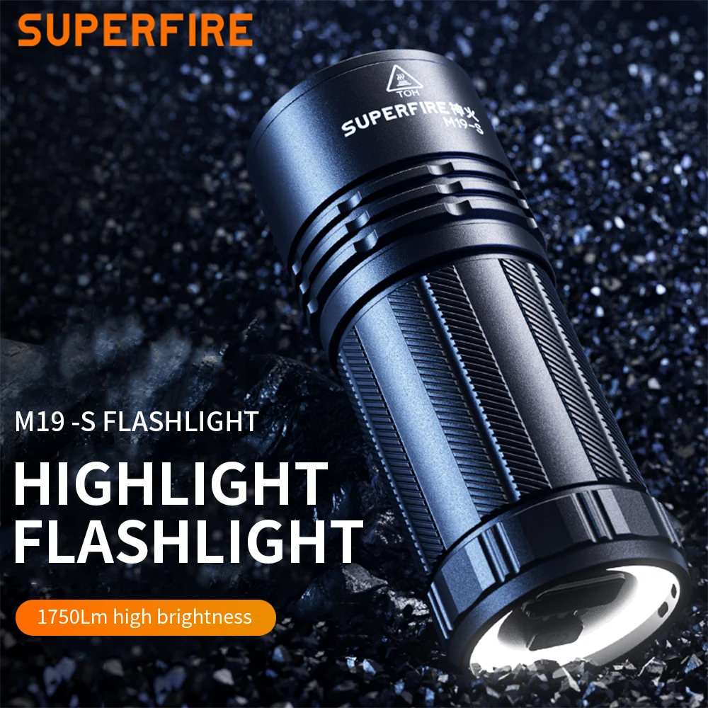 SUPERFIRE M19-S Super Bright Zoom Flashlight Powerful 20W LED Rechargeable Torch Long Lasting With Tail Light Portable Lantern
SUPERFIRE M19-S Super Bright Zoom Flashlight Powerful 20W LED Rechargeable Torch Long Lasting With Tail Light Portable Lantern