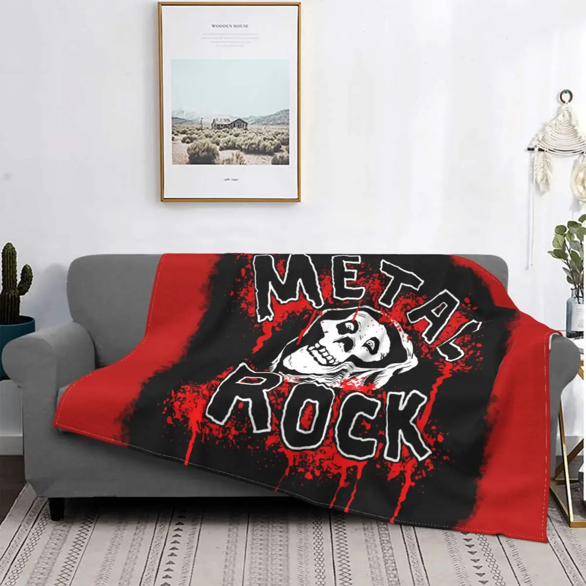Metal Rock Unique And Savage Design Black Metal Blanket Velvet Autumn/Winter Cute Thin Throw Blankets For bed Bedspread
Metal Rock Unique And Savage Design Black Metal Blanket Velvet Autumn/Winter Cute Thin Throw Blankets For bed Bedspread