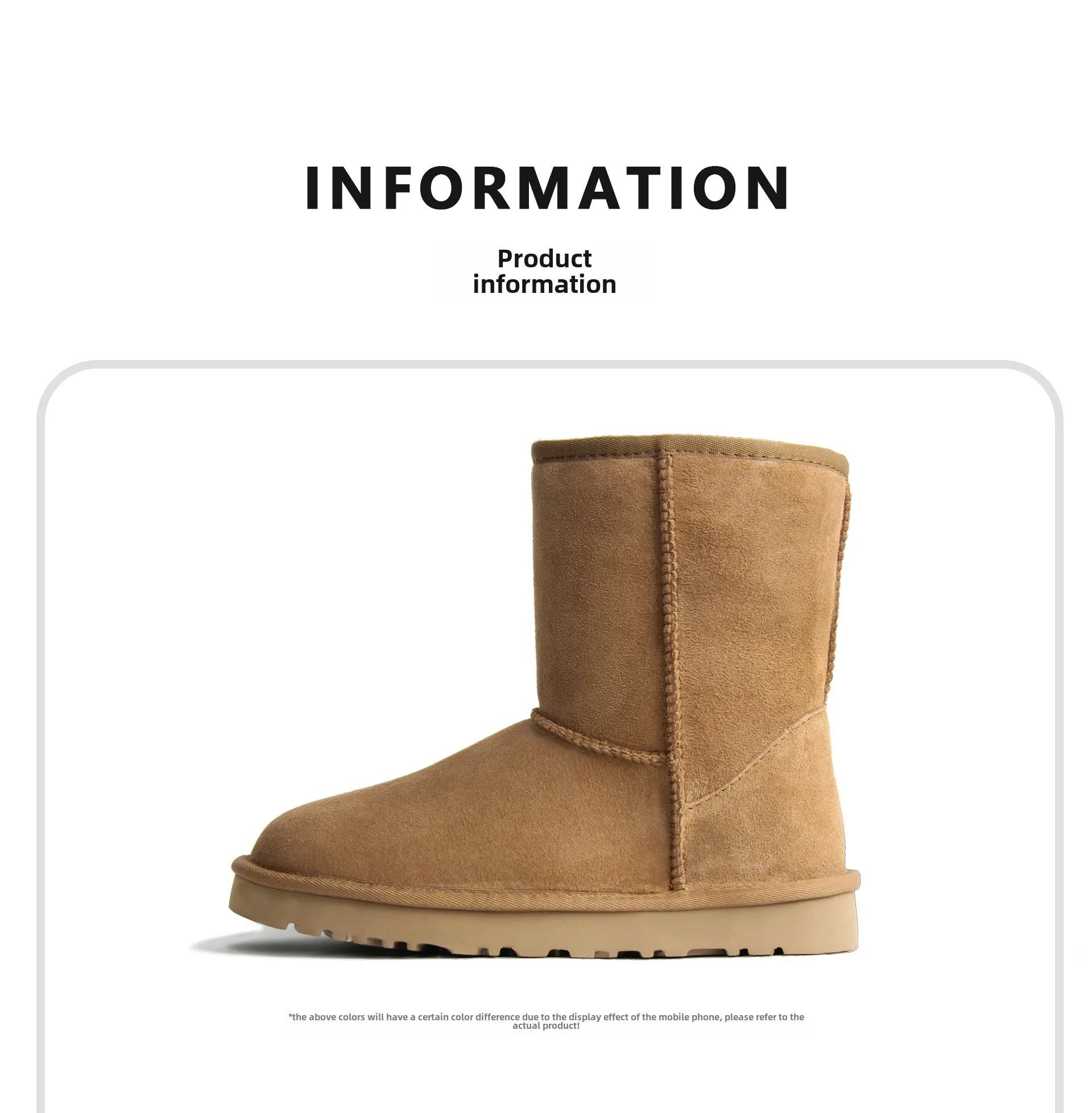 High Quality Sheepskin Leather Warm Snow Boots