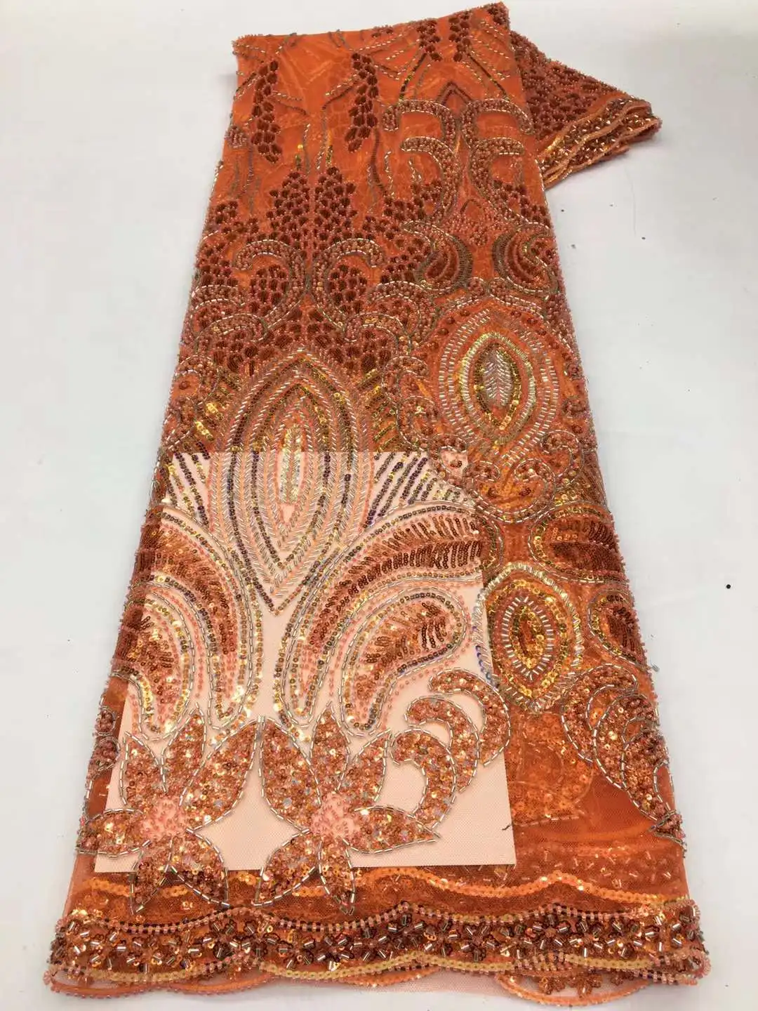 High Quality Beaded Nigerian Lace Fabric 14JRB-92708 French Tulle Embroidered Mesh Material for Fashion Show or Party Dress
High Quality Beaded Nigerian Lace Fabric 14JRB-92708 French Tulle Embroidered Mesh Material for Fashion Show or Party Dress