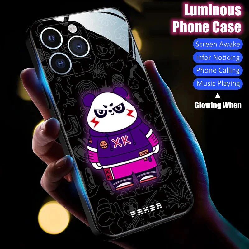 Hero Panda LED Light Glowing Luminous Tempered Glass Phone Case for Samsung S22 S23 S24 Note 10 20 A14 A33 A54 A73 Plus Ultra
Hero Panda LED Light Glowing Luminous Tempered Glass Phone Case for Samsung S22 S23 S24 Note 10 20 A14 A33 A54 A73 Plus Ultra