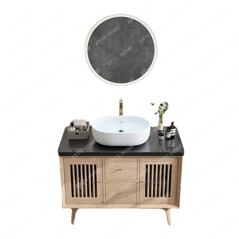 Modern Minimalist Solid Wood Smart Bathroom Cabinet Combination Floor New Chinese Style Washstand Log Wash Basin
Modern Minimalist Solid Wood Smart Bathroom Cabinet Combination Floor New Chinese Style Washstand Log Wash Basin