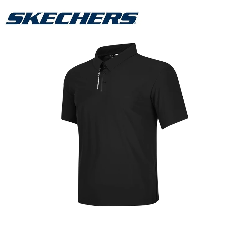 

Skechers Men's Polo Shirts Summer Casual Short Sleeve Buttons Tops Street Sports Style T Shirts Loose Pullover Male Golf Wear