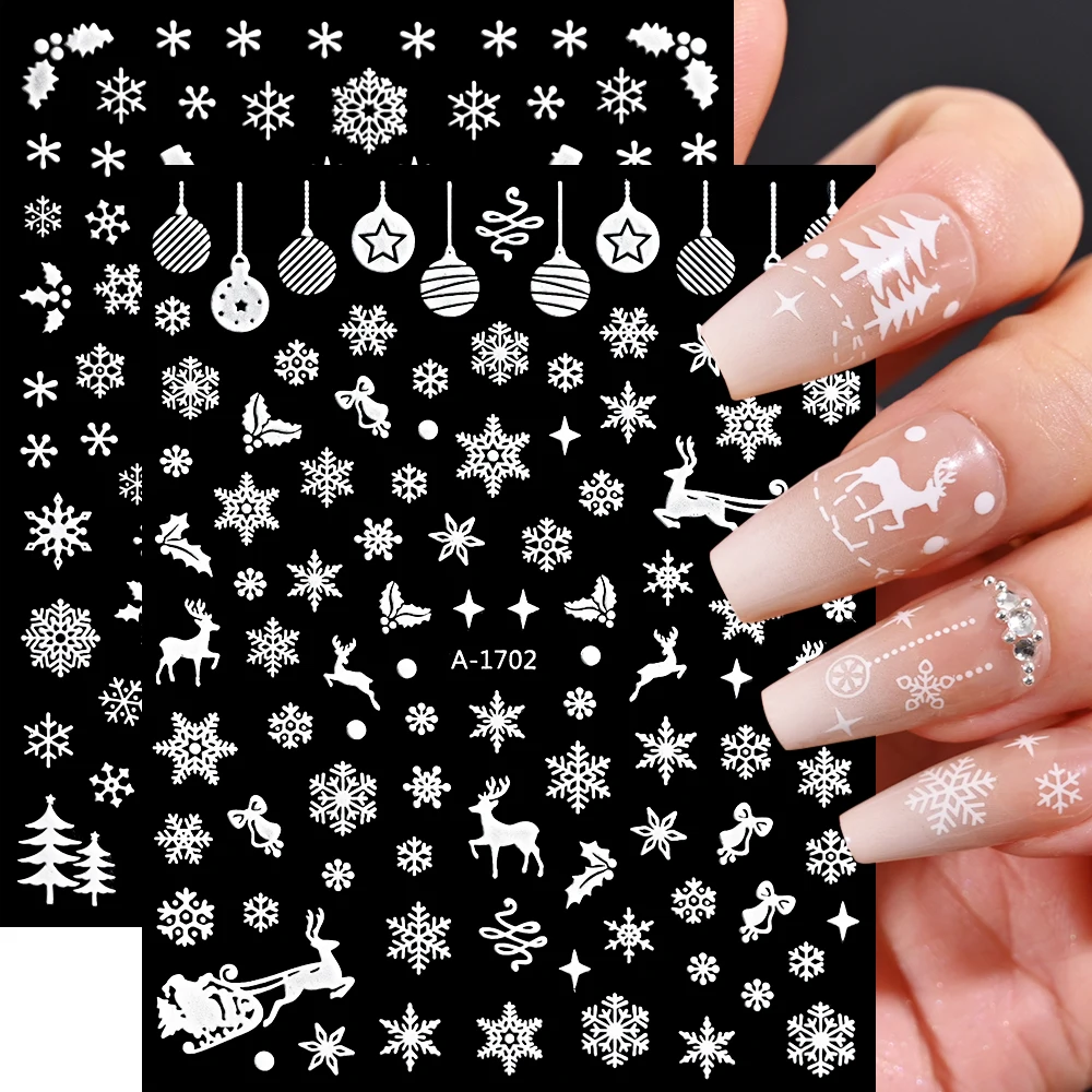 2023 New Nail Stickers White Snowflake 8*10cm Winter Snow Deer French Stripe Lines Sliders Christmas Nail Art Stickers 3D Craft
2023 New Nail Stickers White Snowflake 8*10cm Winter Snow Deer French Stripe Lines Sliders Christmas Nail Art Stickers 3D Craft