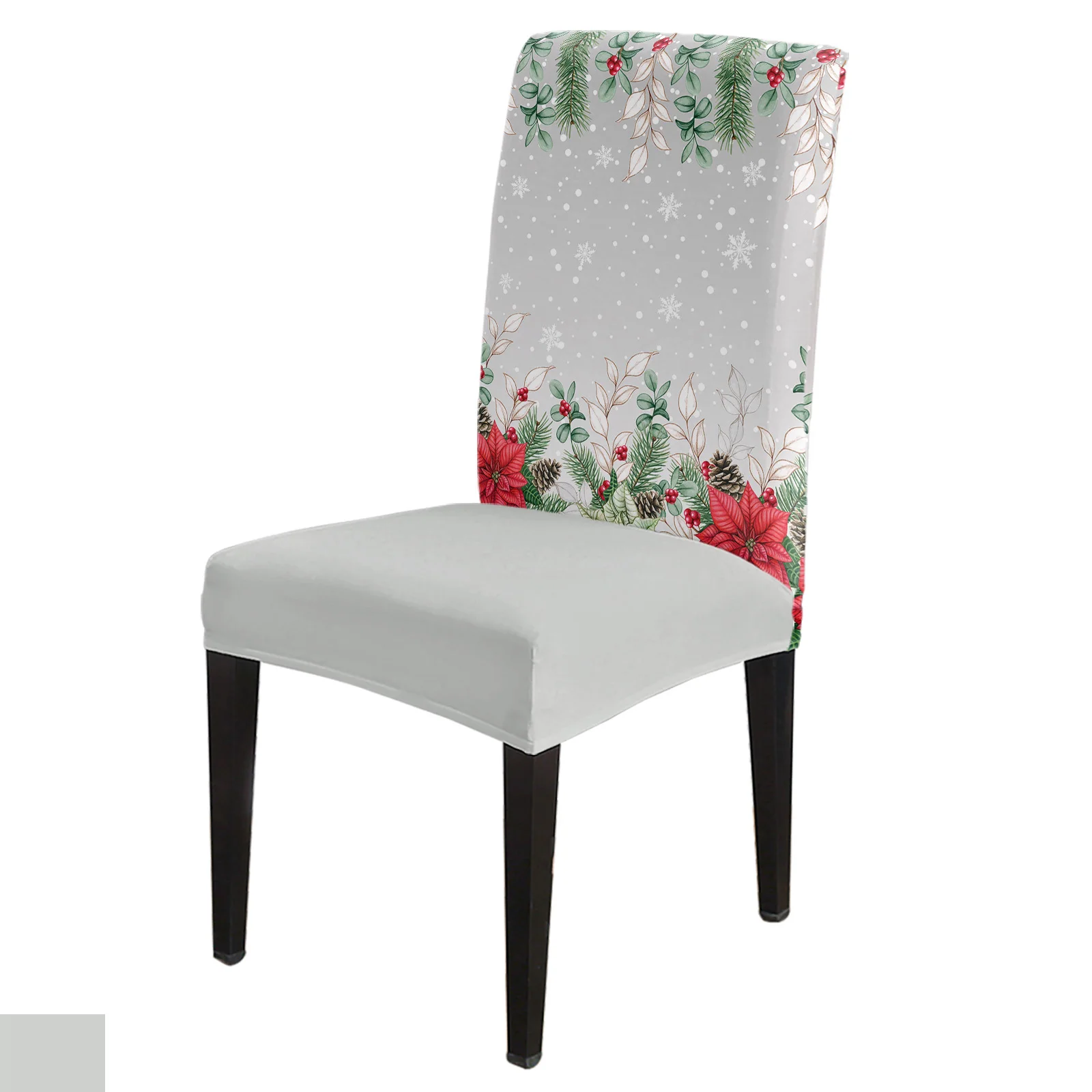 Christmas Poinsettia Fir Tree Berries Chair Cover Stretch Elastic Dining Room Chair Slipcover Spandex Case for Office Chair
Christmas Poinsettia Fir Tree Berries Chair Cover Stretch Elastic Dining Room Chair Slipcover Spandex Case for Office Chair