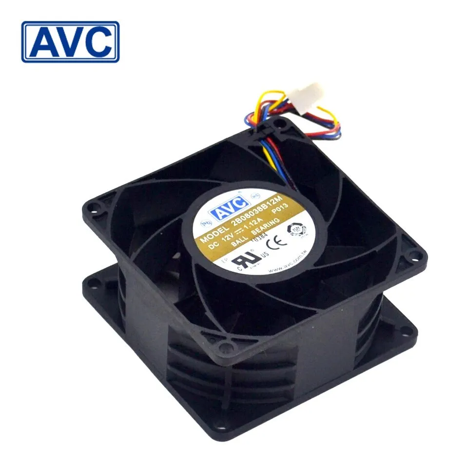 8 см 80 мм 2B08038B12M 8038 1.12A 12 в PWM контроль скорости Мощный охлаждающий вентилятор 80*80*38 мм для AVC
8 см 80 мм 2B08038B12M 8038 1.12A 12 в PWM контроль скорости Мощный охлаждающий вентилятор 80*80*38 мм для AVC