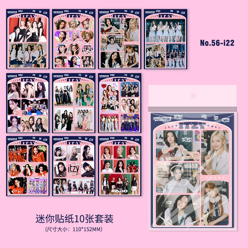 

Idol Fashion Group Stray Kids ITZY GIDLE TWICE Sticker Photo Prints Pictures Fans Gift HD Sticker Collection