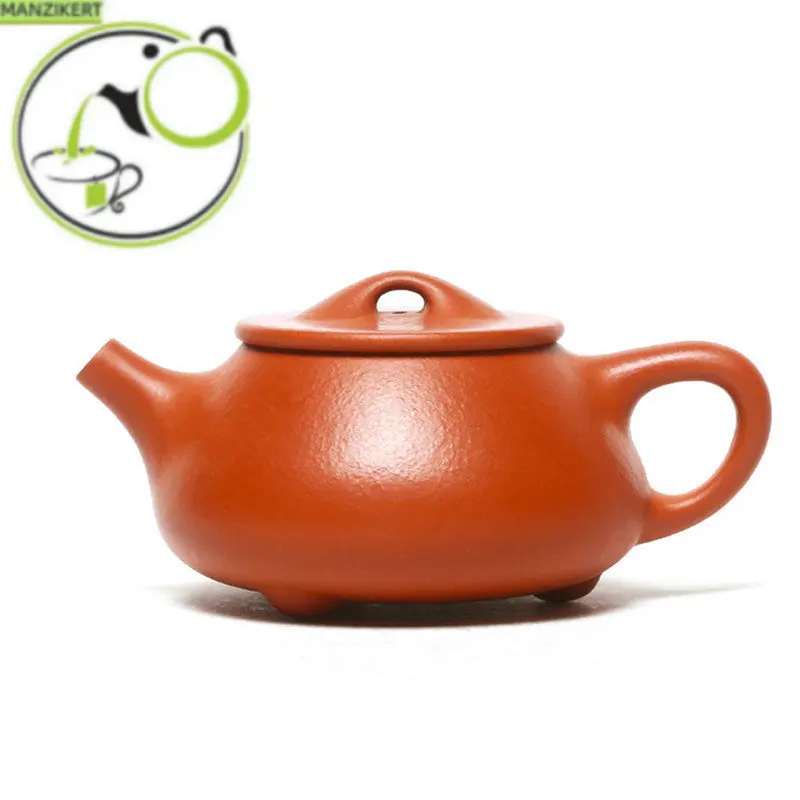 

160ml Chinese Yixing Purple Clay Teapots Famous Handmade Stone Scoop Tea Pot Raw Ore Fish Roe Vermilion Kettle Zisha Tea Set