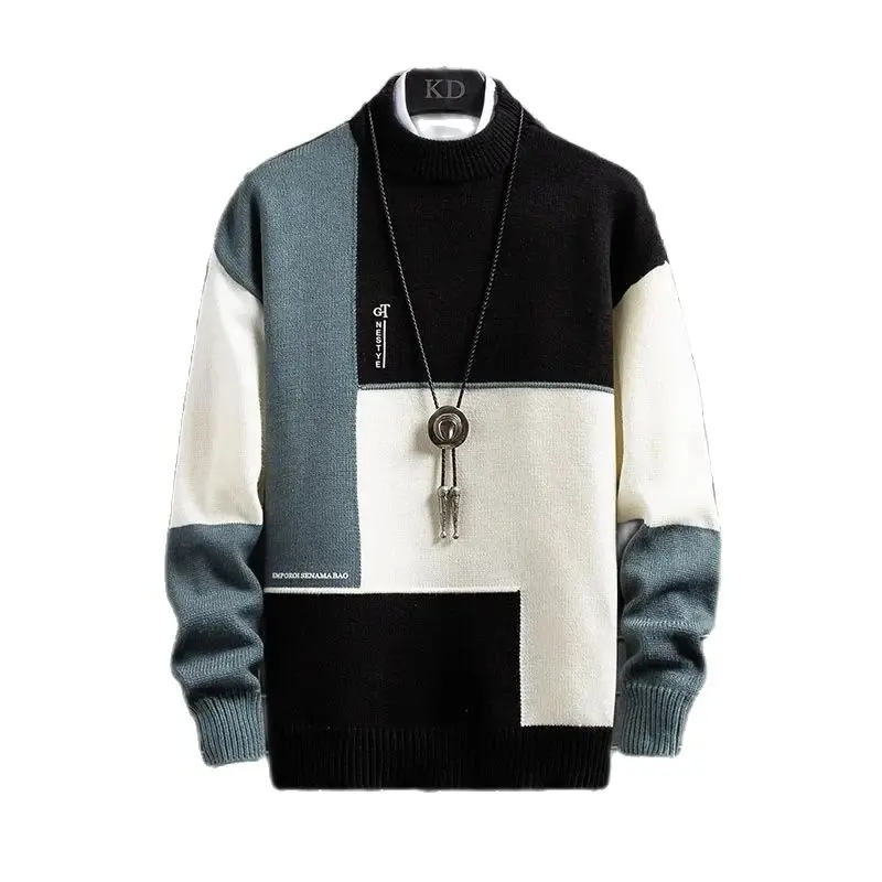 New Winter Cashmere Warm Sweater Men Turtleneck Mens Pullover Patchwork Slim Fit Sweaters Tops Knitted Men's Christmas Jumper
New Winter Cashmere Warm Sweater Men Turtleneck Mens Pullover Patchwork Slim Fit Sweaters Tops Knitted Men's Christmas Jumper
