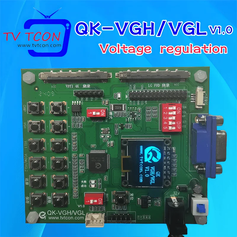 

TCON VGH VGL voltage adjustment programmer solves broken Y, repairs abnormal color horizontal lines, supports more TCON technica