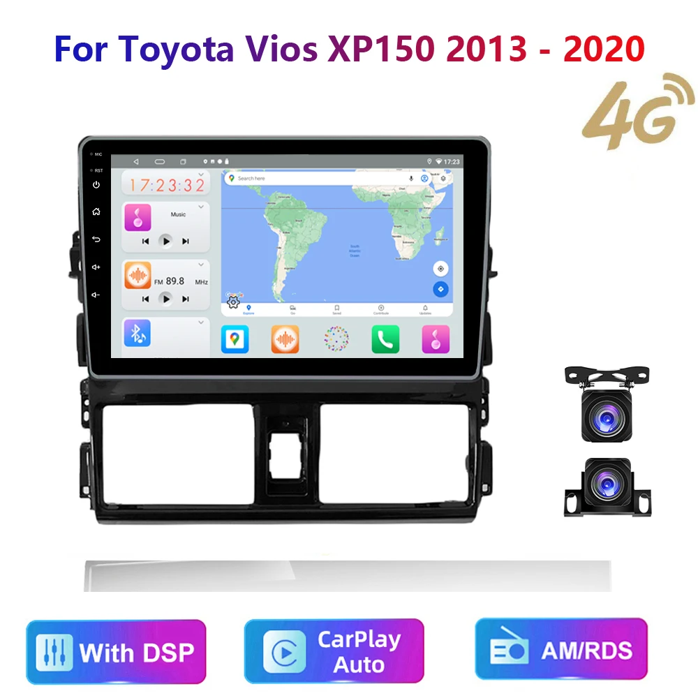 HD Multimedia For Toyota Vios Yaris 2014-2018 Car Stereo Radio Android Video Navigation GPS Carplay 4G
HD Multimedia For Toyota Vios Yaris 2014-2018 Car Stereo Radio Android Video Navigation GPS Carplay 4G