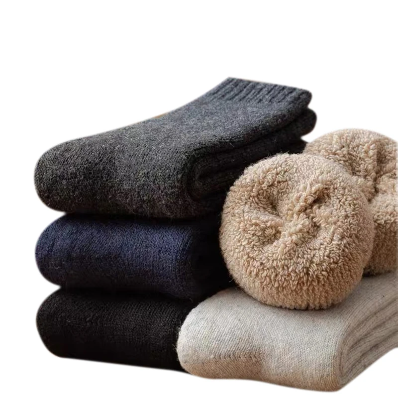 

Мужские утепленные плюшевые носки для мужчин и женщин в Wnter для удобства теплоты. Сверхтолстый кашемир, новый, популярный, с бесплатной доставкой