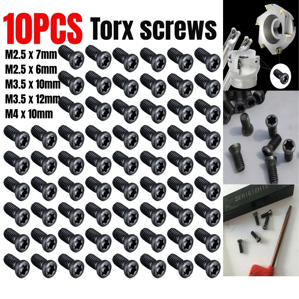 10pcs M2.5 M3.5 Torx Screws 6mm-12mm Machine Screw For Replaces Carbide Inserts CNC Lathe Tools Holder
10pcs M2.5 M3.5 Torx Screws 6mm-12mm Machine Screw For Replaces Carbide Inserts CNC Lathe Tools Holder