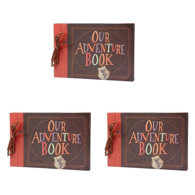 3X Handmade DIY Album Paste Vintage Tether Album Our Adventure Book Up Family Scrapbook Photo Album
3X Handmade DIY Album Paste Vintage Tether Album Our Adventure Book Up Family Scrapbook Photo Album