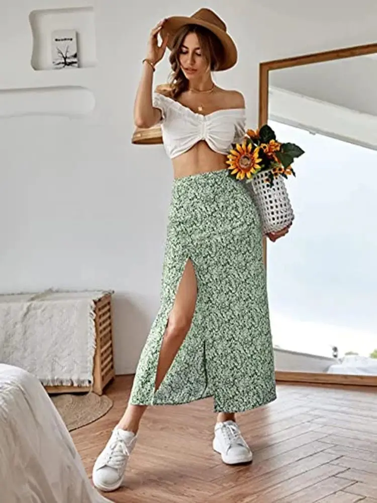 New Arrival Summer Floral Skirt for Women with Cross-Border A-line and High Waist
New Arrival Summer Floral Skirt for Women with Cross-Border A-line and High Waist