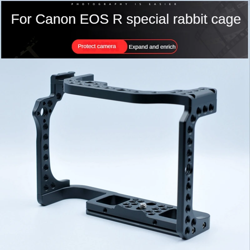 Camera Cage For Canon EOS R Feature With 1/4 3/8 Thread Holes For Magic Arm Microphone Fill Light Attachment
Camera Cage For Canon EOS R Feature With 1/4 3/8 Thread Holes For Magic Arm Microphone Fill Light Attachment